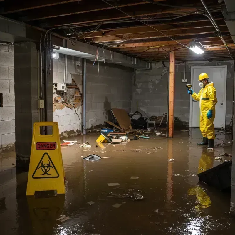 Flooded Basement Electrical Hazard in Sainte Genevieve, MO Property