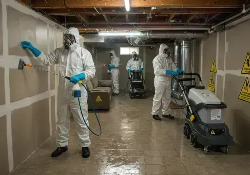 Basement Moisture Removal and Structural Drying process in Sainte Genevieve, MO